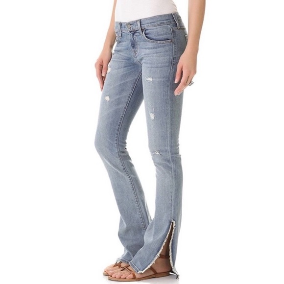 TEXTILE Elizabeth and James Denim - TEXTILE Stewart Jeans Distressed Ankle Slit